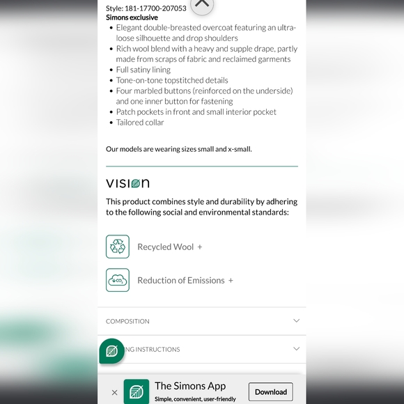Simons Oversized Recycled Wool Overcoat - Picture 5 of 7